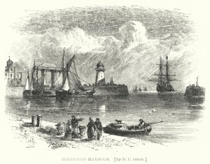 Holyhead Hafen (Stich) von Richard Principal (after) Leitch