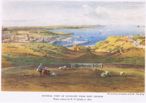 Gesamtansicht von Guernsey von Port George