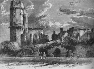 Ruinen der Residenz in Lucknow, ca. 1880 von Richard Principal Leitch