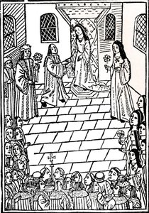 Heiratsvertrag zwischen Karl V. und Prinzessin Maria Tudor, ca. 1508 von Richard Pynson