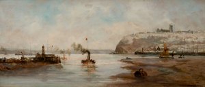 Cardiff Docks mit Penarth Head