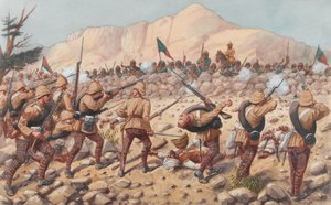 72. Herzog von Albanys eigene Highlander im Vormarsch bei Peiwar Kotal