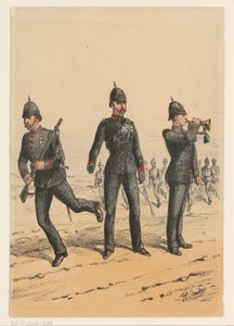 Drei britische Soldaten, Neun Darstellungen britischer Militäruniformen (Serientitel) von Richard Simkin