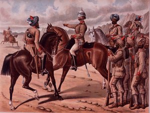 Das Führerkorps, ca. 1895 (Farblithografie) von Richard Simkin