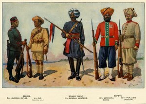 Typen der indischen Armee