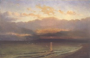 Sonnenuntergang an der Küste von Yorkshire