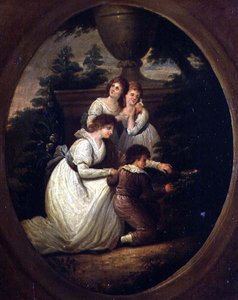 Familiengruppe in einem Garten (um 1790) von Richard Westall