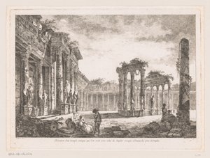 Ansicht des Tempels von Jupiter Serapis von Richard de Saint Non