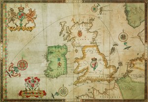 Die Route der spanischen Armada durch den Ärmelkanal, in die Nordsee, um Nordschottland und in den Atlantik, um nach Spanien zurückzukehren