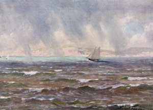 Ein plötzlicher Sturm, Cardigan Bay von Robert (after) Fowler