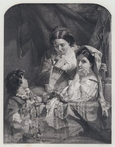 Ein Balkon beim römischen Karneval (Stich) von Robert (after) Herdman