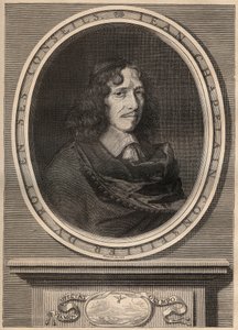 Porträt von Jean Chapelain (1595-1674), französischer Dichter - Gravur - Jean Chapelain (1595-1674) Dichter und französischer Literaturkritiker - Gravur von Nanteuil und graviert von Peulot. von Robert (after) Nanteuil
