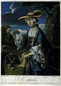 Herbst, graviert von C. Corbutt (Richard Purcell), veröffentlicht von Robert Sayer, ca. 1760
