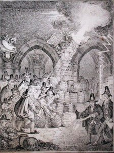 Die Opposition versucht, das Parlament in die Luft zu sprengen, veröffentlicht von Thomas McLean im Jahr 1835