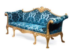 Ein George III vergoldetes Holzsofa
