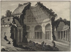 Architektonische Fantasie der Ruinen einer antiken Rotunde von Robert Adam