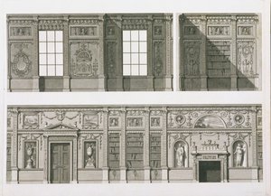 Erhebung der Bibliothek im Syon House, ca. 1760-69 von Robert Adam