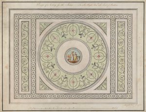 Headfort House, Irland: Salondecke