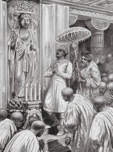 Kanishka führt den Mahayana (nördlichen) Buddhismus ein, 100 n. Chr. von Robert Ambrose Dudley
