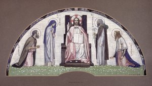Christus auf dem Thron mit den Heiligen Petrus, Joseph, Edward und der Jungfrau Maria, 1914