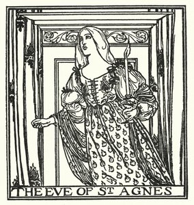 Illustration für Gedichte von John Keats: Der Abend vor St. Agnes von Robert Anning Bell