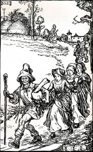 Die goldene Gans aus Grimms Märchen, um 1900