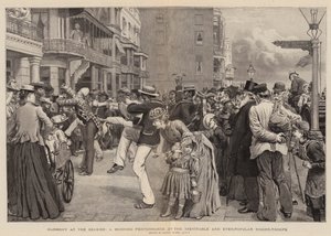 Harmonie am Meer, eine Morgenaufführung der unvermeidlichen und immer beliebten Nigger-Truppe