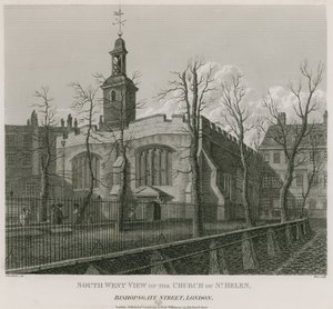 Kirche St. Helen, Bishopsgate Street, London von Robert Blemell Schnebbelie