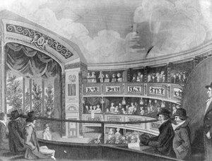 Das Innere des Olympic Theatre nahe Drury Lane, graviert von Henry Richard Cook, 1816