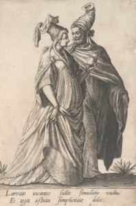 Spazierendes Paar, aus den Maskeraden von Robert Boissard