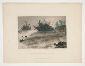 Die Stromschnellen oberhalb der Niagarafälle, Illustration für Nathaniel Parker Willis von Robert Brandard