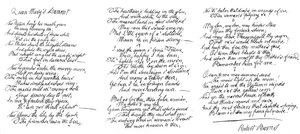 Queen Marys Klage, Gedicht in der Handschrift von Robert Burns, spätes 18. Jahrhundert, 1840 von Robert Burns