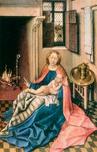 Madonna und Kind vor einem Kamin, 1430er Jahre