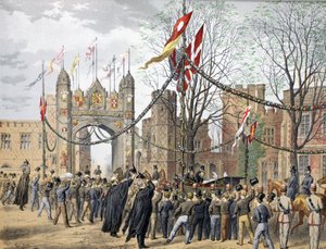 Eton Schools und der Bogen der Jungen - Besuch Ihrer Königlichen Hoheit der Prinzessin von Dänemark, aus 
