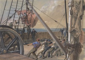 Einen der großen Bojen zum Starten herausbringen, 2. August 1865