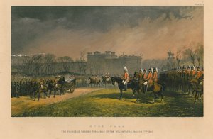 Hyde Park - die Prinzessin passiert die Reihen der Freiwilligen, 7. März 1863 von Robert Charles Dudley