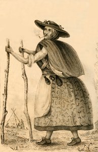 Jenny Darney, eine bemerkenswerte Persönlichkeit in Cumberland, 1821 von Robert Cooper