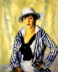 Viv in Blauem Streifen, 1914