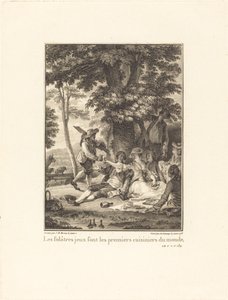 Die ausgelassenen Spiele sind die ersten Köche der Welt von Robert Delaunay after Jean Michel Moreau
