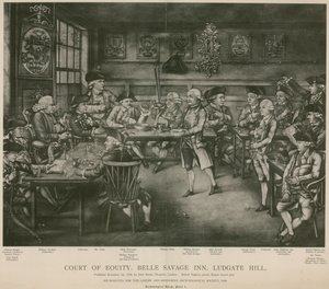 Gerichtshof der Gerechtigkeit, Belle Savage Inn, Ludgate Hill, London