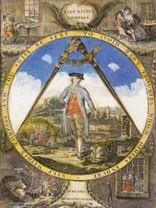 Bleib im Rahmen, ca. 1784 (handkolorierte Radierung und Gravur)
