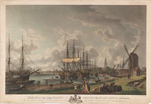 An die Majestät des Königs diese Ansicht des Flusses und der Schiffe in Limehouse