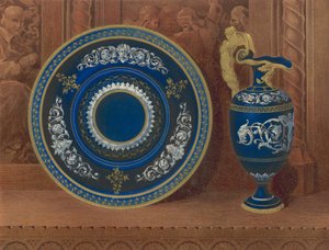 Porzellan-Kanne und Plateau, präsentiert von Earl Spencer