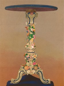 Tisch aus Dresdner Porzellan, präsentiert von der Herzogin von Anhalt Bernburg