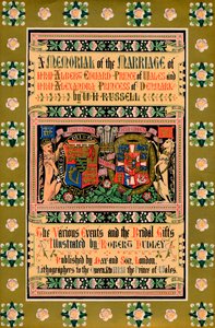 Das Cover von Ein Denkmal der Hochzeit von HRH Albert Edward Prinz von Wales, 1863 von Robert Dudley