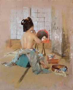 Geisha bei ihrer Toilette