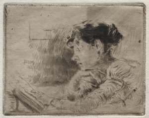 Mädchen beim Lesen von Robert Frederick Blum