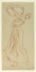 Studie für Mädchen mit Tamburin, „Vintage Festival“, Mendelssohn Glee Club, New York von Robert Frederick Blum