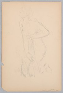 Studie für eine kniende Frau, „Weinfest“, Mendelssohn Glee Club, New York von Robert Frederick Blum