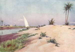 Am Ismailia-Kanal, in der Nähe von Tel-El-Kebir von Robert George Talbot Kelly